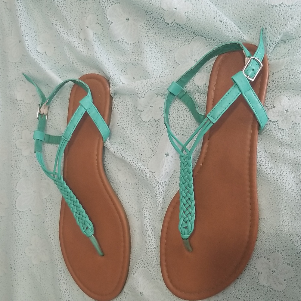Sandals by A.co size 9 aqua color